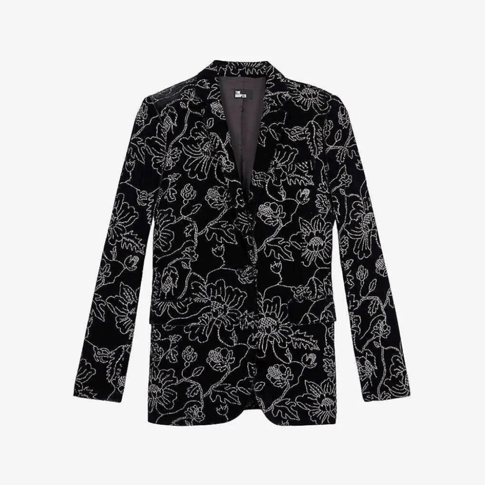 The Kooples Glittery Velvet Blazer NWT